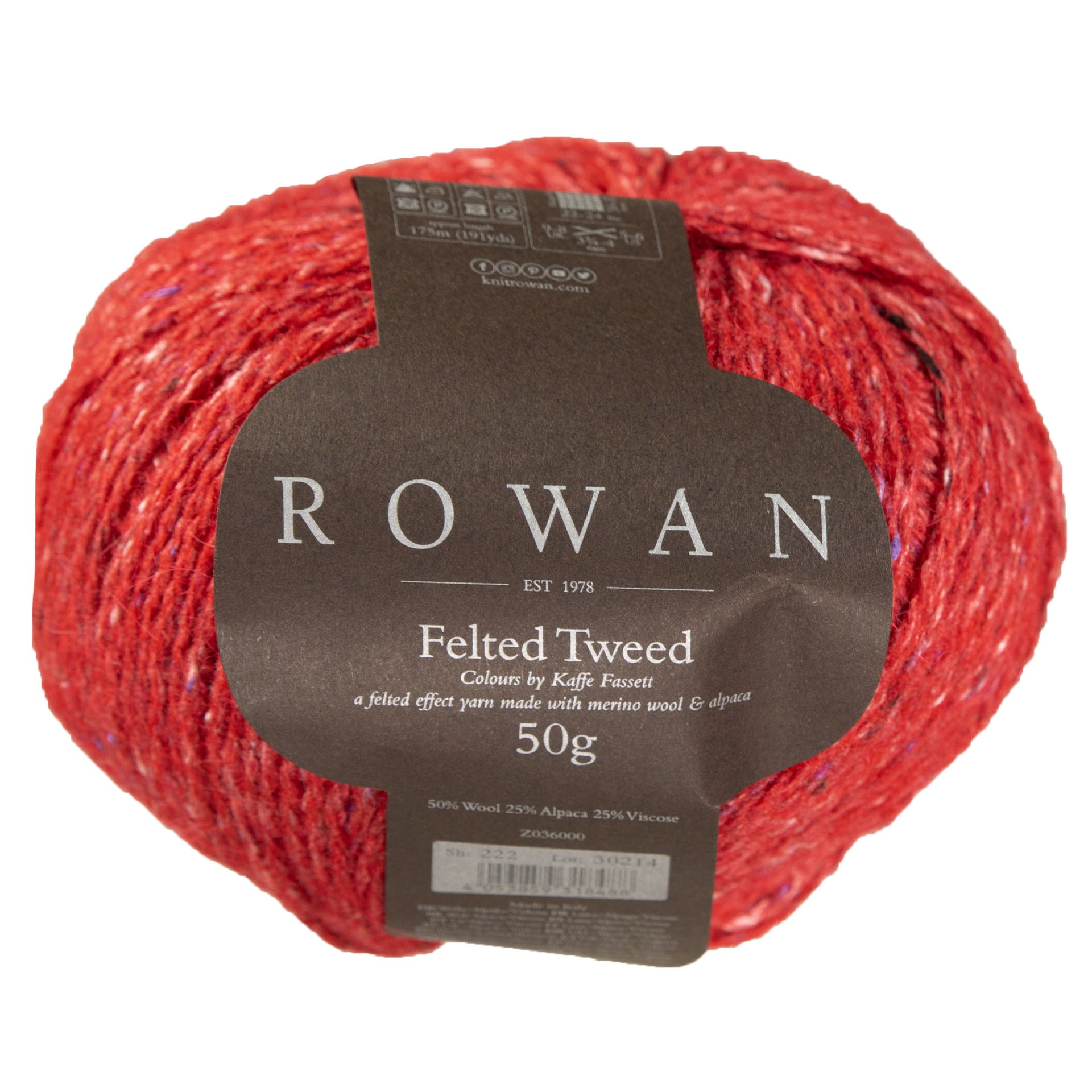 Rowan Felted Tweed Yarn - 222 Scarlet- Kaffe Fassett Colours - Zoom Image
