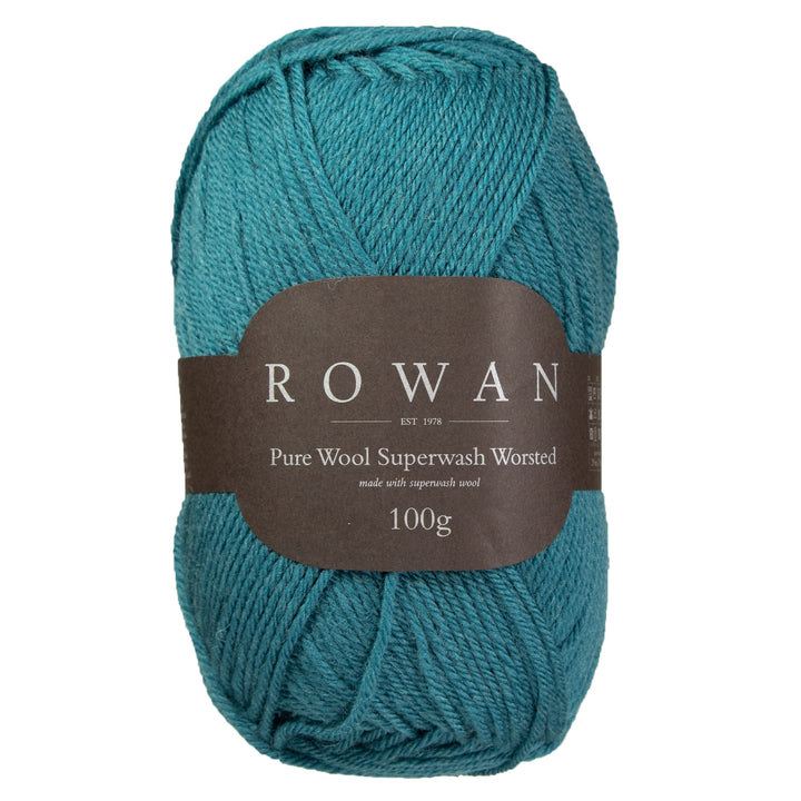 Rowan Pure Wool Superwash Worsted Yarn - 197 Teal - Zoom Image