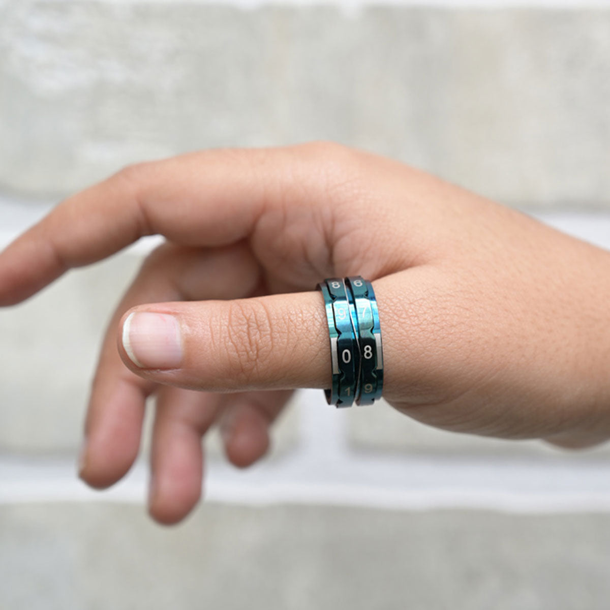 KnitPro Mindful Row Counter Ring - Size 12 - Teal - Extra Image
