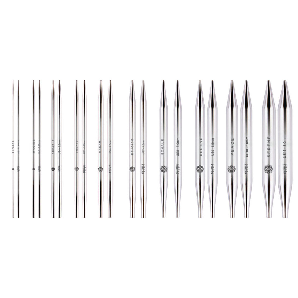 KnitPro Mindful Collection Interchangeable Lace Needle Tips - 4'' Tip - US 10.5 - Extra Image