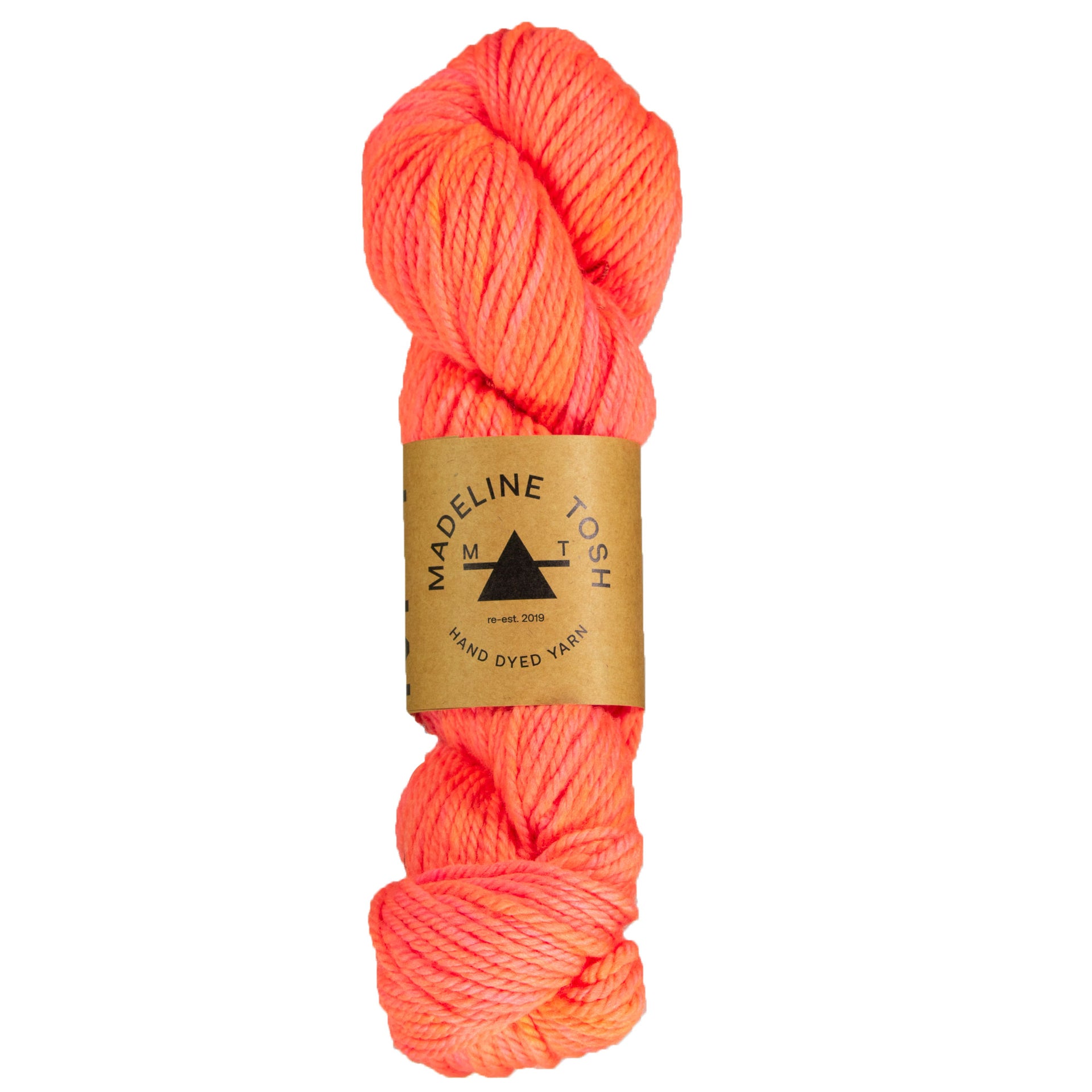 Madelinetosh TML Triple Twist Yarn - Neon Peach - Zoom Image
