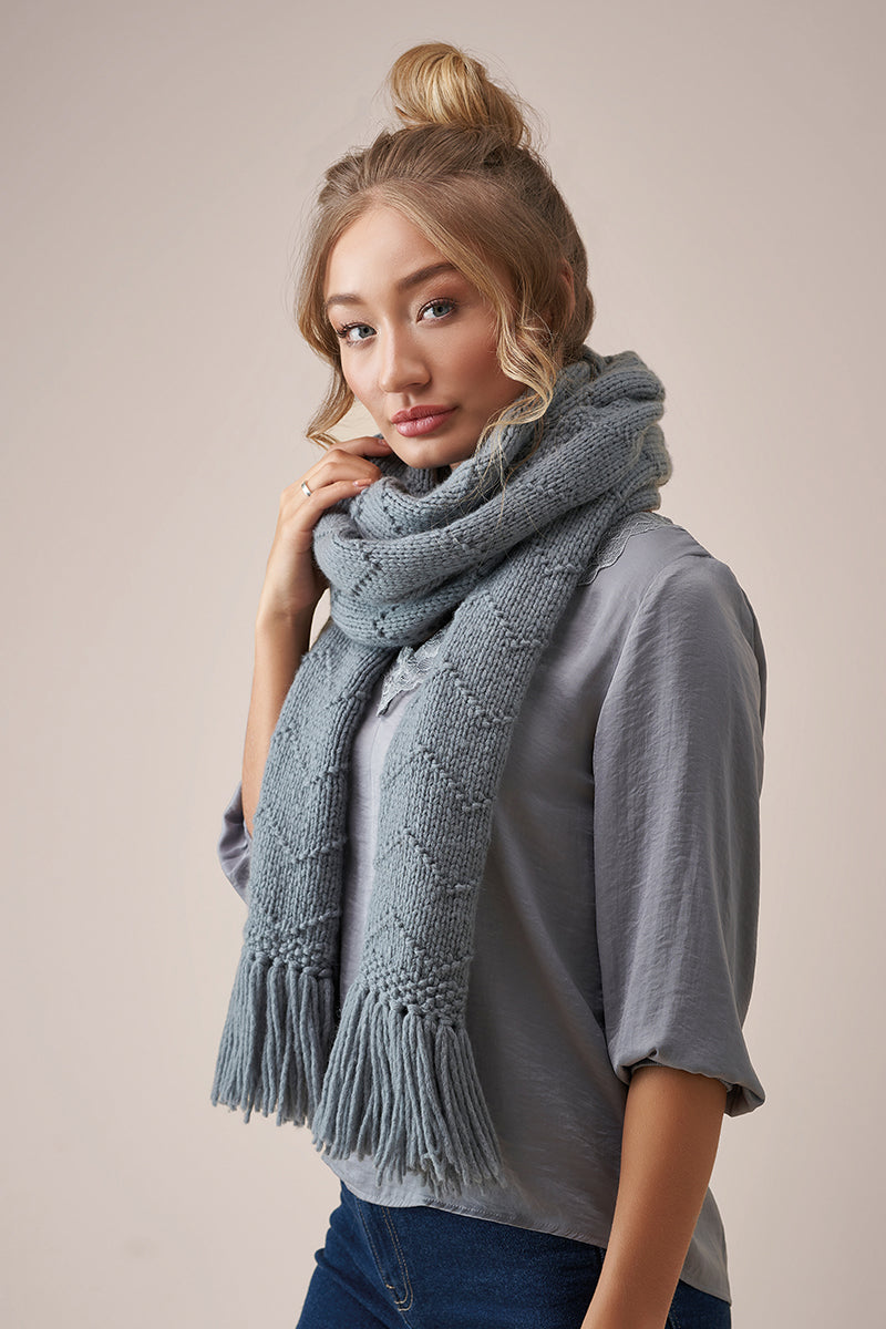 Rowan MODE at Rowan - Soft Boucle & Merino Aria Patterns - Scarf - PDF Download - Extra Image
