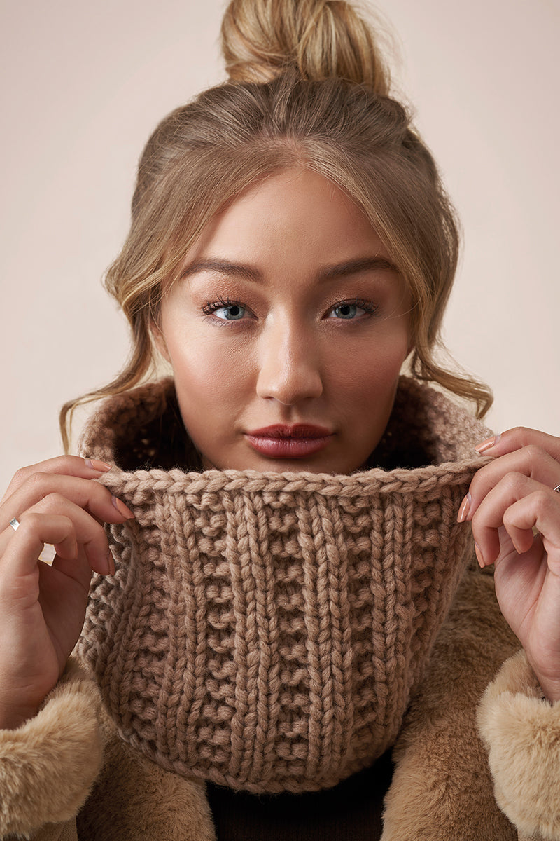 Rowan MODE at Rowan - Soft Boucle & Merino Aria Patterns - Snood - PDF Download - Extra Image
