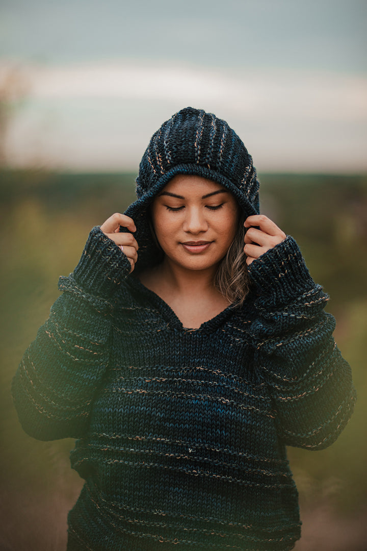 Madelinetosh Tosh Patterns - Ridge Hoodie - PDF Download - Extra Image