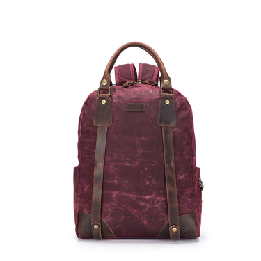 della Q Maker's Canvas Backpack - Red - Zoom Image