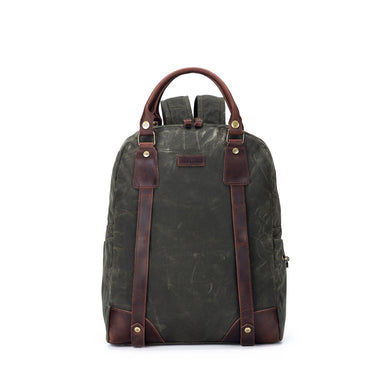 della Q Maker's Canvas Backpack - Olive - Zoom Image