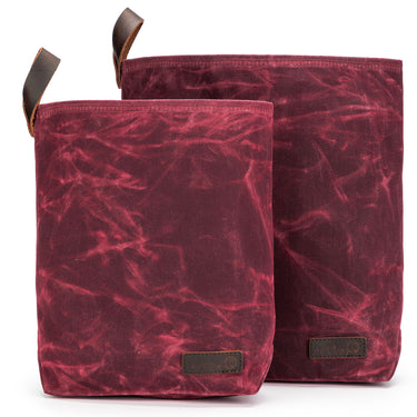 della Q Maker's Canvas Knit Sacks (Set of 2) - Red - Zoom Image