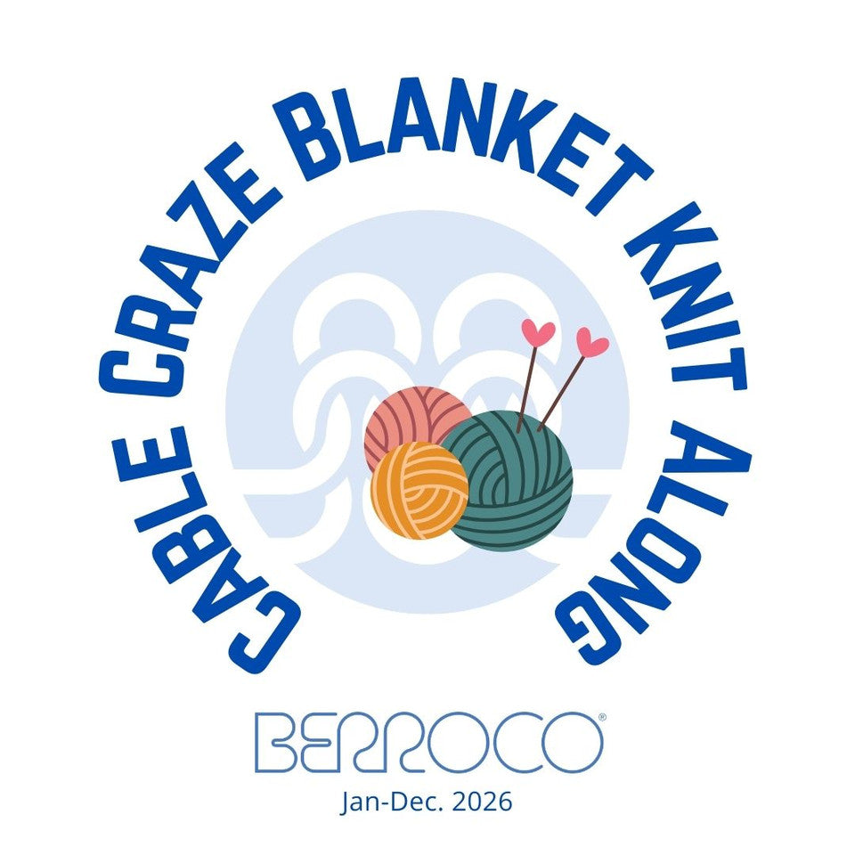 Berroco Cable Craze Blanket Knit-Along Kit - Sunset Cove

