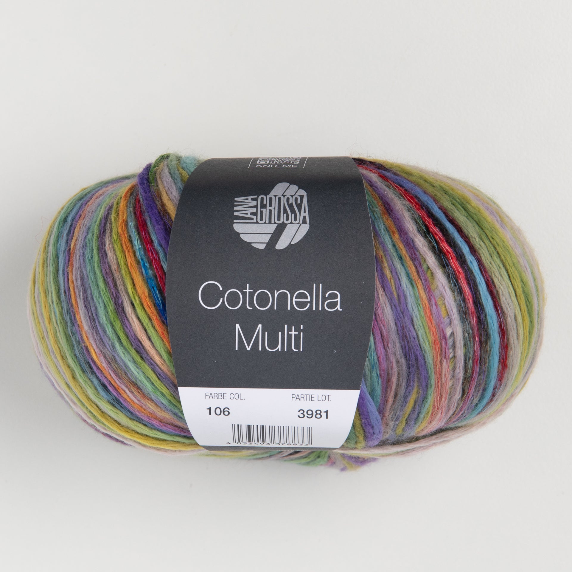 Lana Grossa Cotonella Multi - 106 Purple/Orange/Yellow/Green/White
