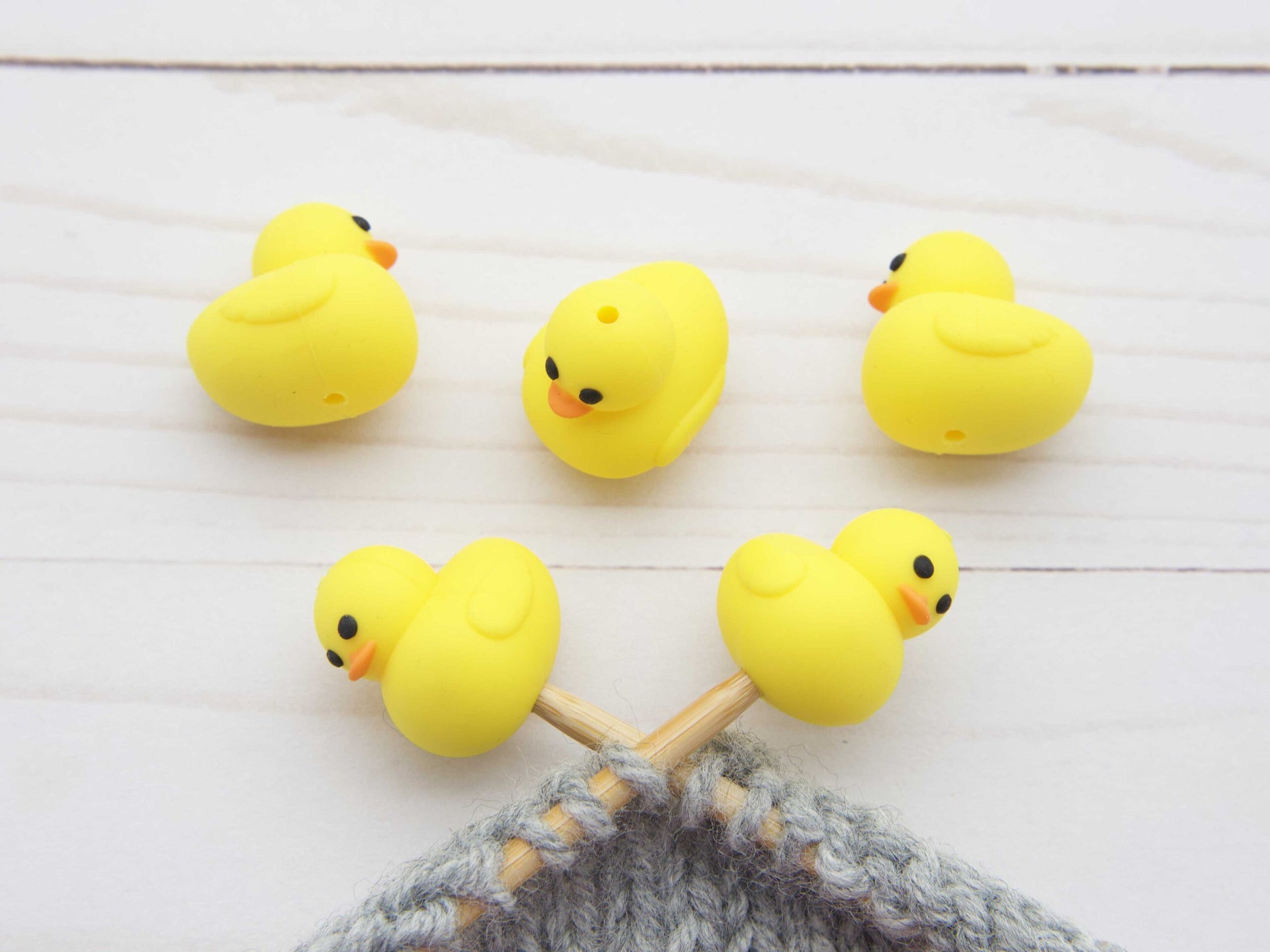 Fox & Pine Stitches Stitch Stoppers/  Point Protector - Rubber Ducky

