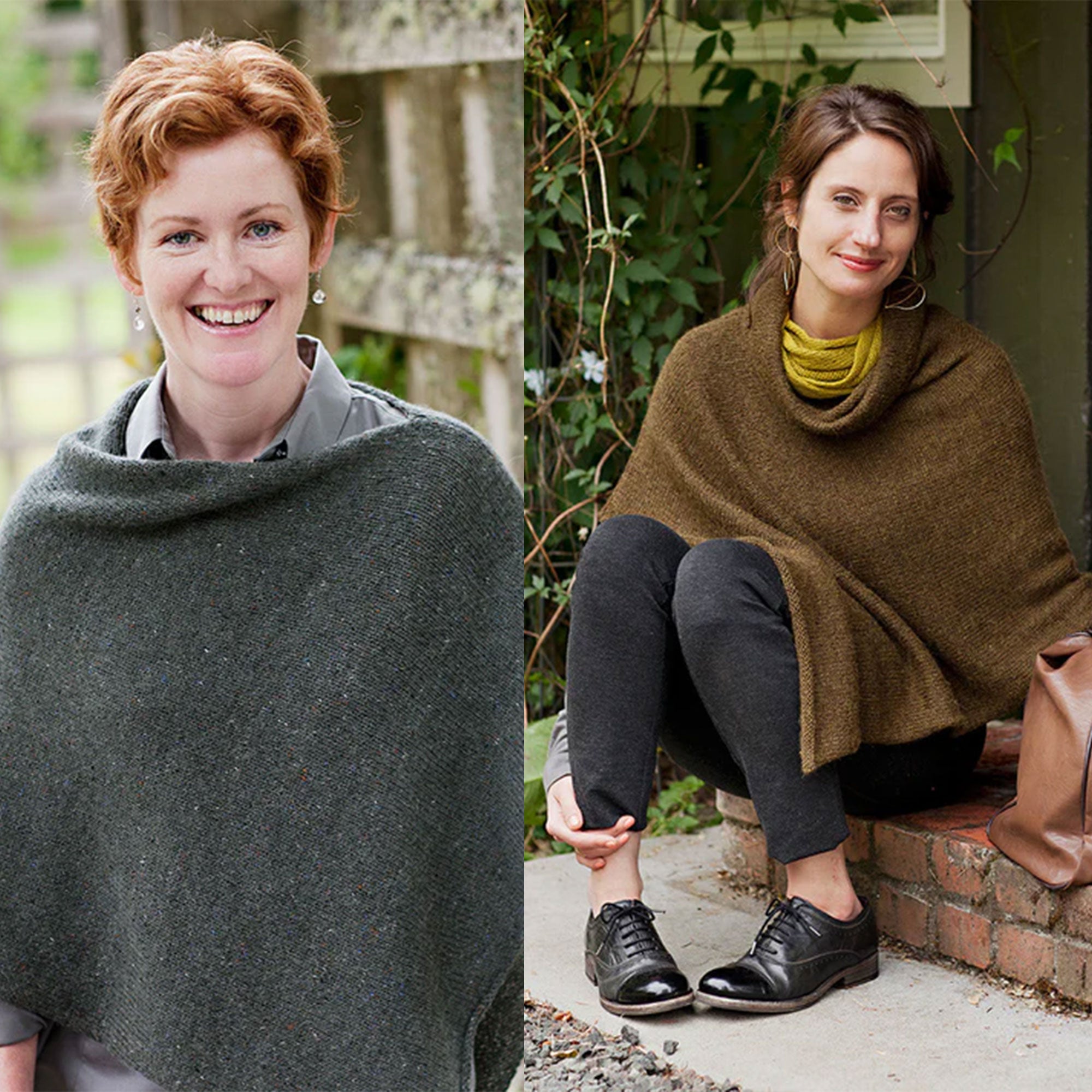 Handwoven Riva Knit Fringe Poncho — Sivana
