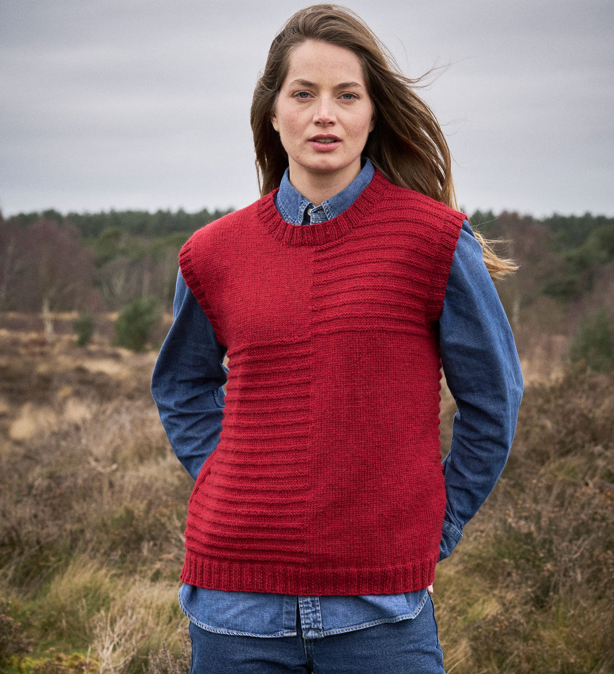 Bramble & Fleece Patterns -Bramble & Fleece Sheepsoft DK Firethorn Slipover - PDF Download
