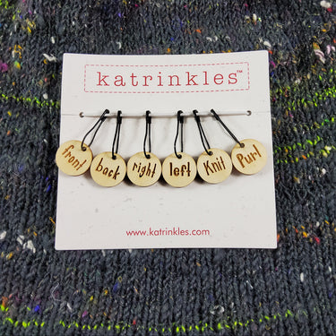 Katrinkles Stitch Markers - Instruction Stitch Markers for New Knitters