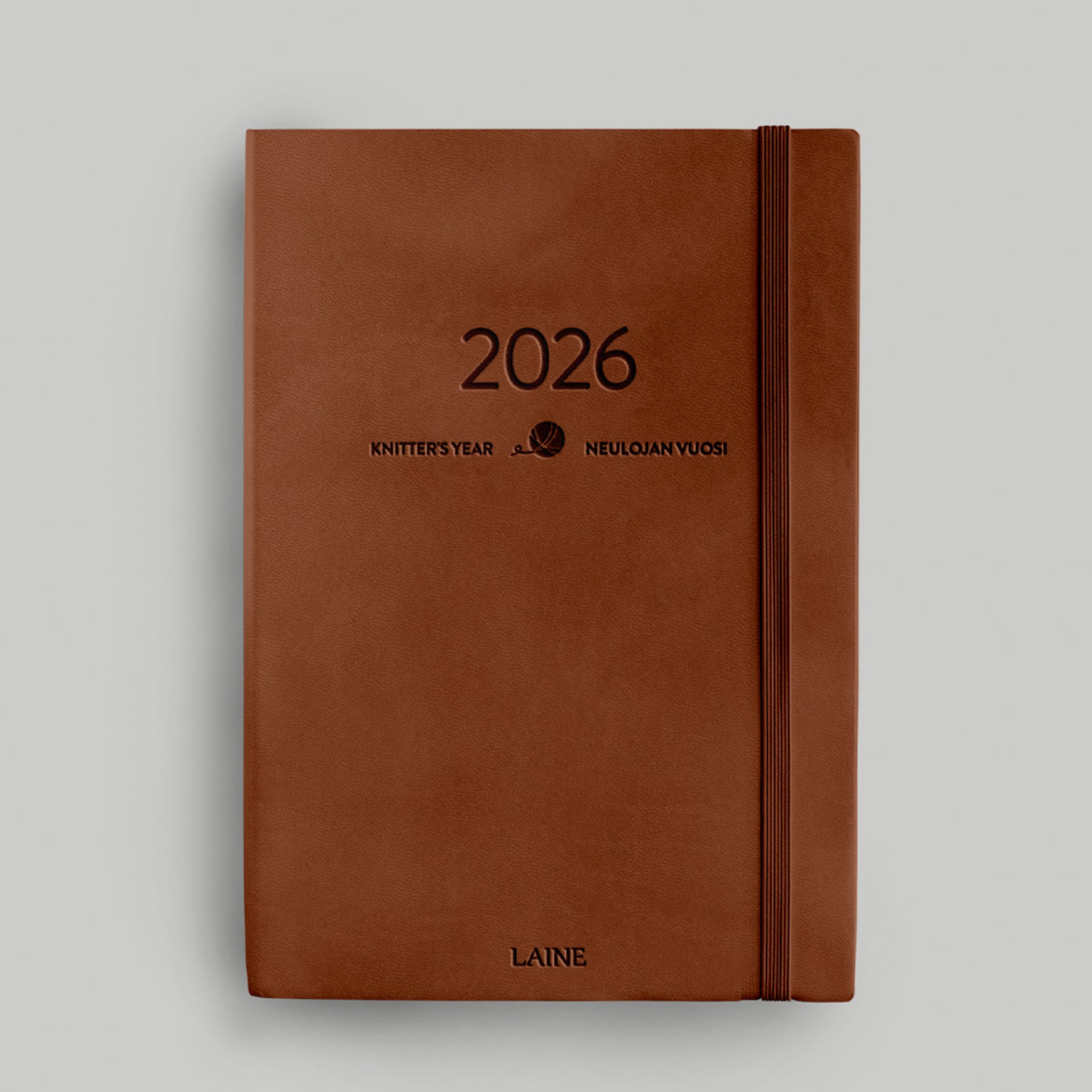Laine Magazine Laine Yearly Planners - Knitter's Year 2026 Calendar - Brown
