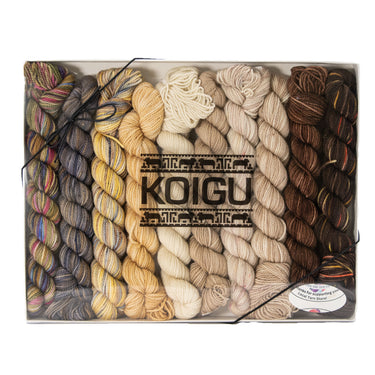 Koigu Pencil Box Yarn - Venation Shawl - Latte