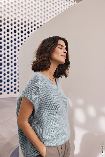 Lana Grossa Journal 65 Patterns - 05 V Neck Shirt - PDF Download
