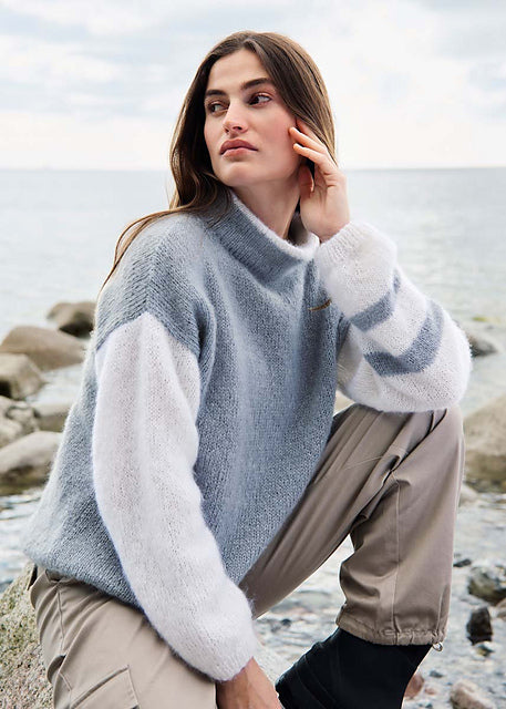 Lana Grossa Journal 68 Patterns - 57 Collared Pullover - PDF Download
