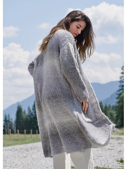 Lana Grossa Journal 66 Patterns - 11 Moss Stitch Coat - PDF Download
