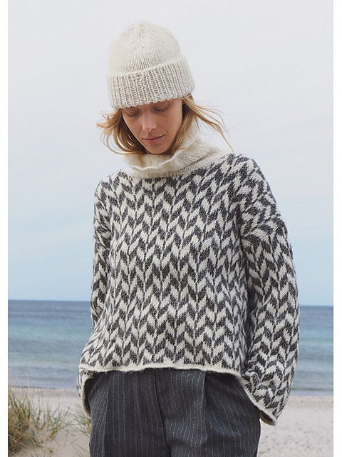 Lana Grossa Nordic Knits 2 Patterns - 08 Jacquard Pullover - PDF Download
