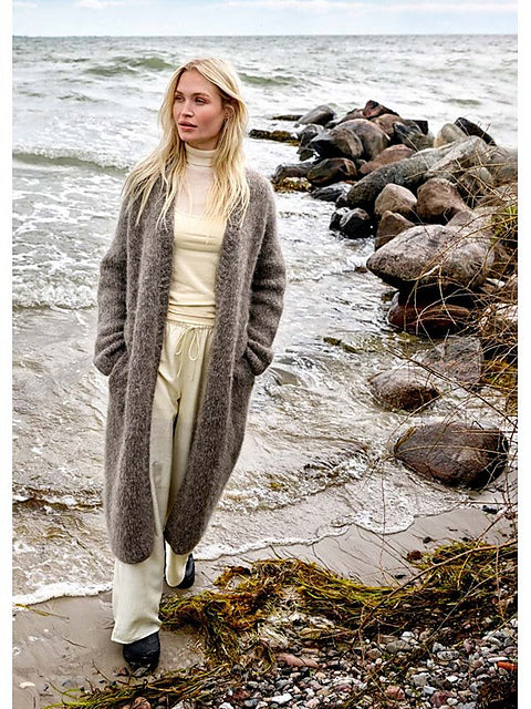 Lana Grossa Nordic Knits 3 Patterns - 11 Long Coat - PDF Download
