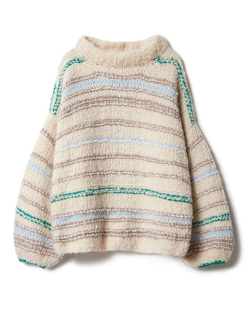 Lana Grossa Journal 68 Patterns - 17 Horizontal Stripe Pullover - PDF Download
