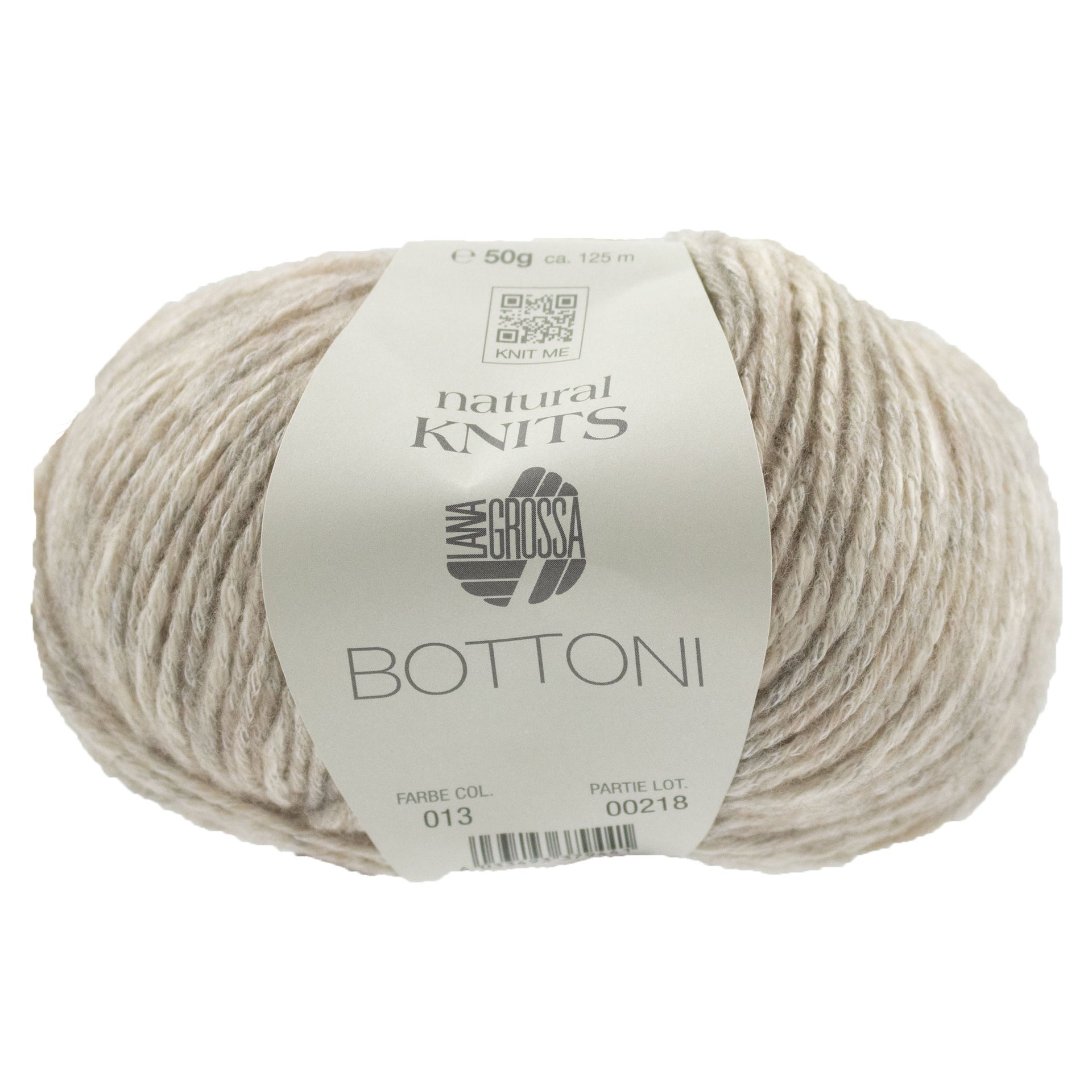 Lana Grossa Bottoni Yarn - 13 Grey Beige
