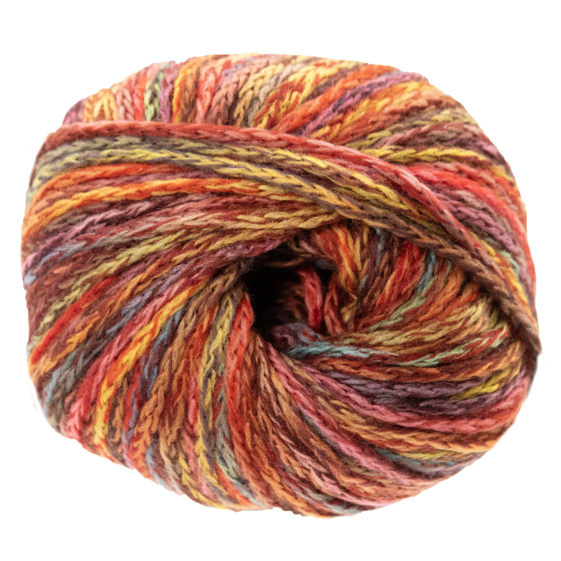 Lana Grossa Cool Merino Big Color Yarn - 402 Red/Yellow/Mint/Brown/Rose
