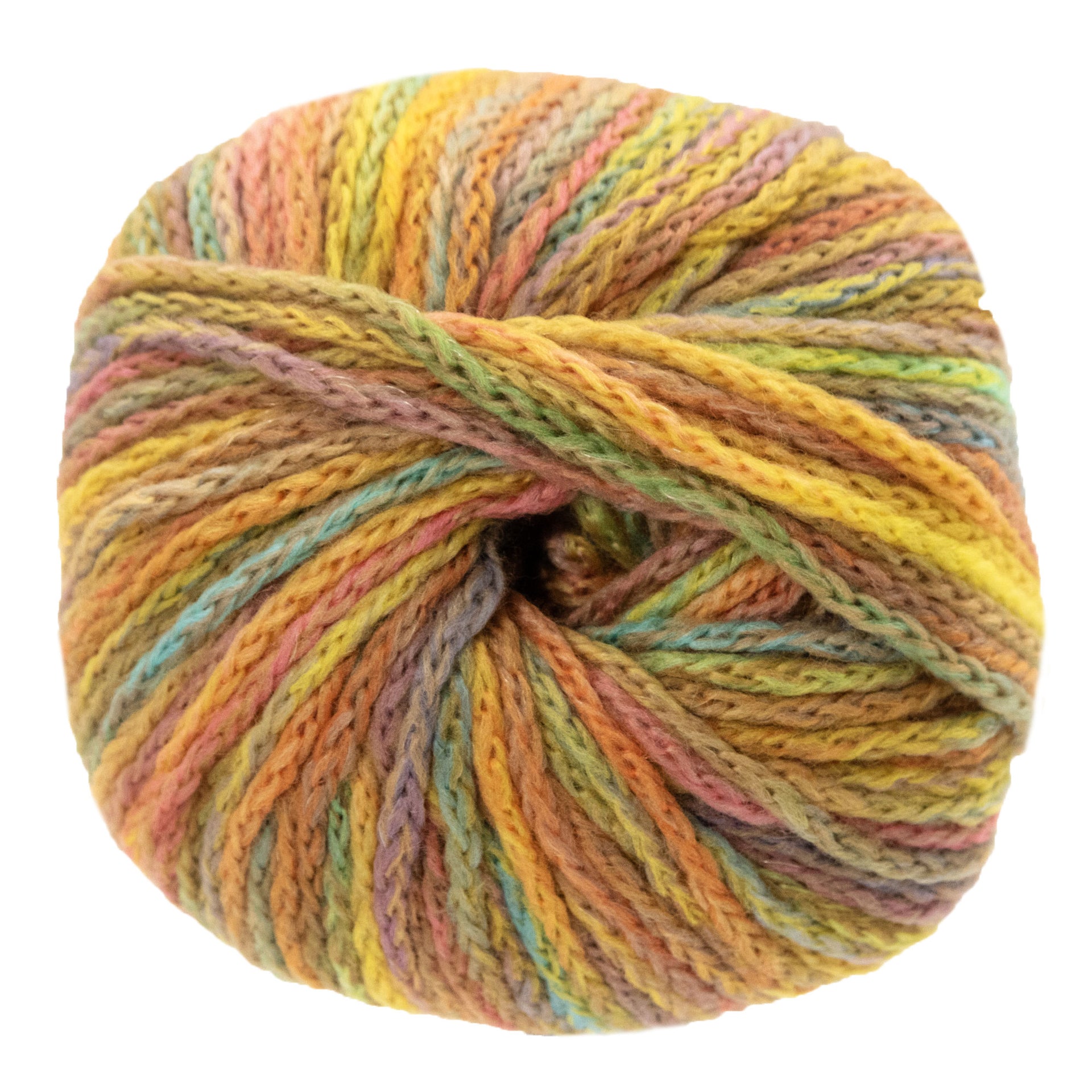 Lana Grossa Cool Merino Big Color Yarn - 403 Golden Yellow/Ochre/Lime/Salmon/Khaki
