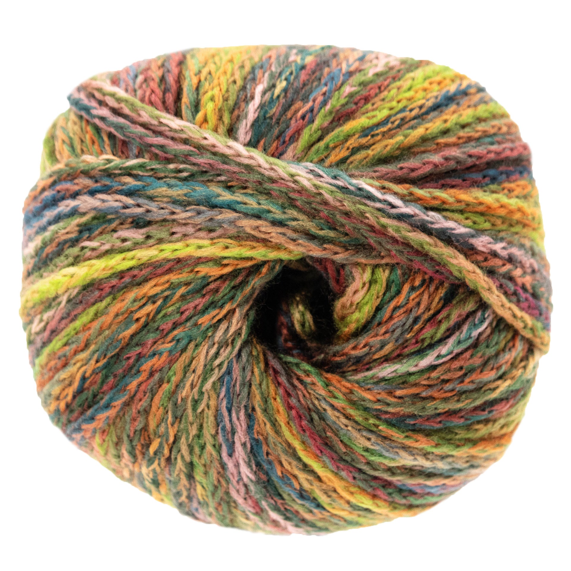 Lana Grossa Cool Merino Big Color Yarn - 405 Olive/Rust/Beige/Lime/Pink/Red/Green

