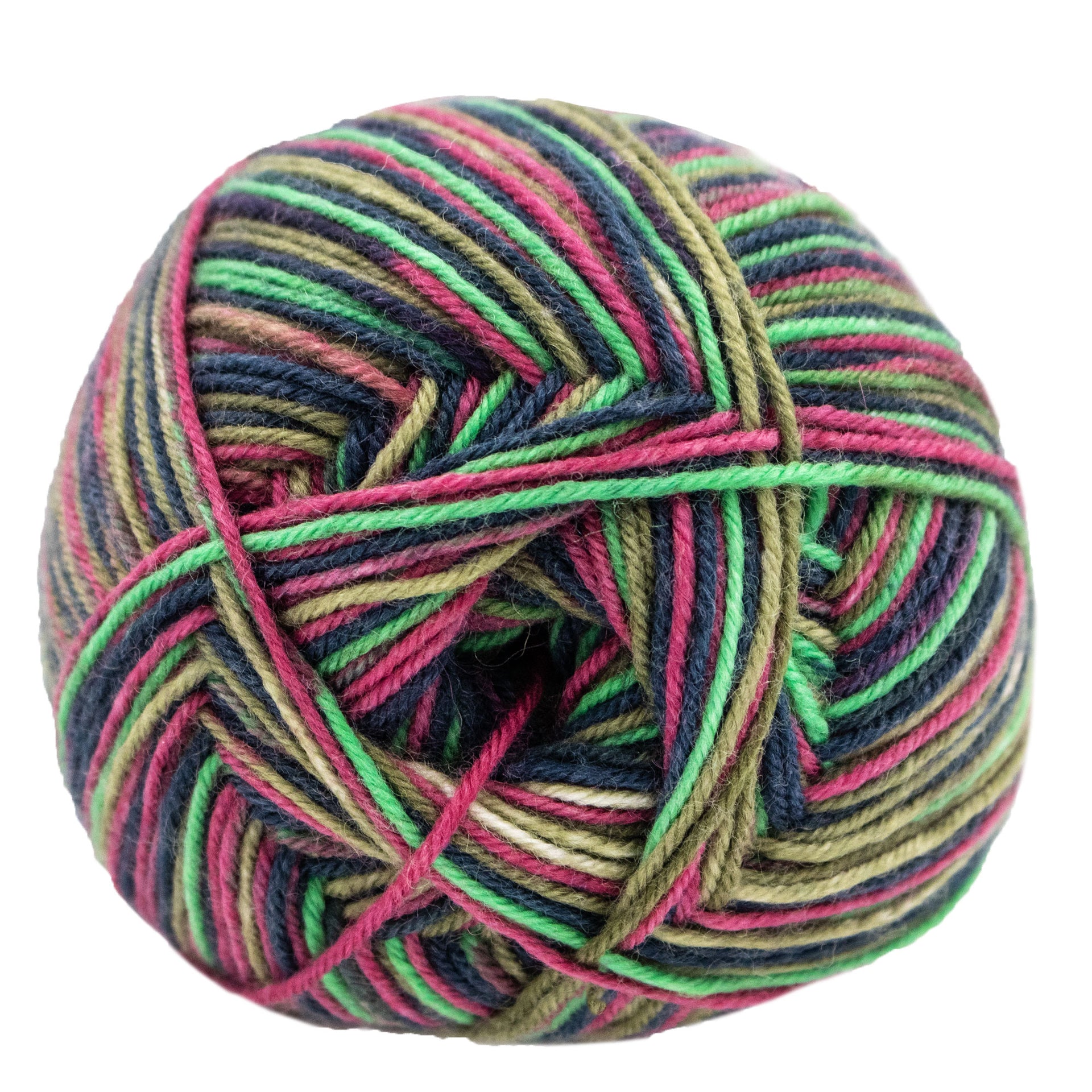 Lana Grossa Meilenweit 100 Merino Extrafine Cosy Yarn - 6164 Khaki/Wine/May/Forest Green
