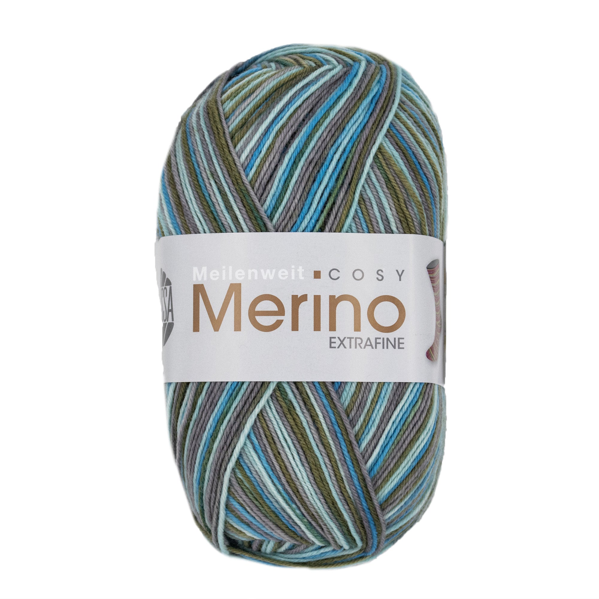 Lana Grossa Meilenweit 100 Merino Extrafine Cosy Yarn - 6168 Mint