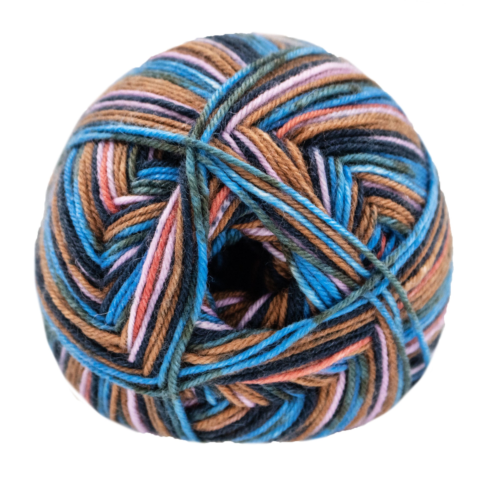 Lana Grossa Meilenweit 100 Merino Extrafine Soft Yarn - 4465 Turquoise/Azure/Moss/Petrol/Pink/Ochre/Red
