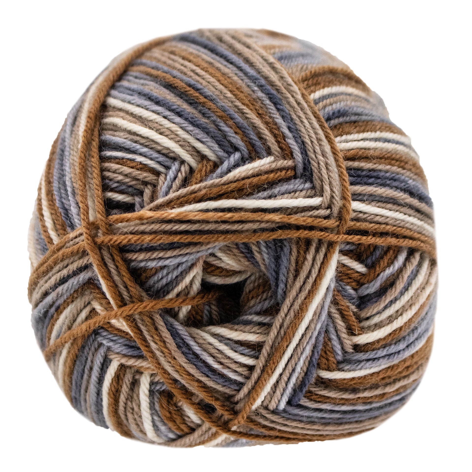 Lana Grossa Meilenweit 100 Merino Extrafine Soft Yarn - 4467 Graphite/Taupe/Dark Grey/Natural/Brown
