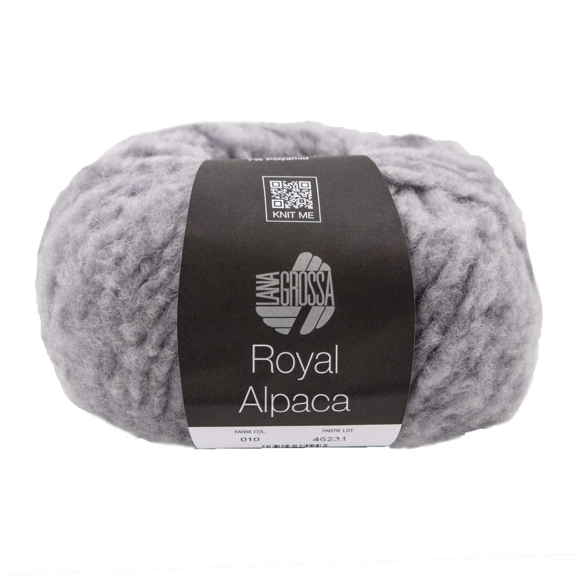Lana Grossa Royal Alpaca Yarn - 10 Light Grey
