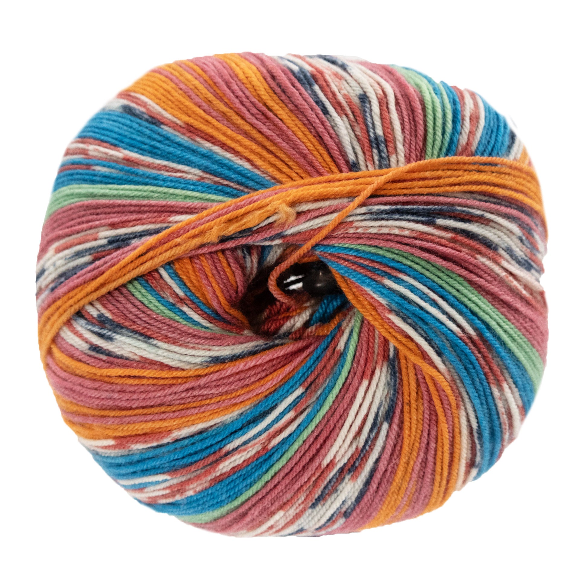 Lana Grossa Meilenweit 100 Seta Felicia Yarn - 3166 Greys/Ecru/Red/Flamingo/Jade/Blue/Orange

