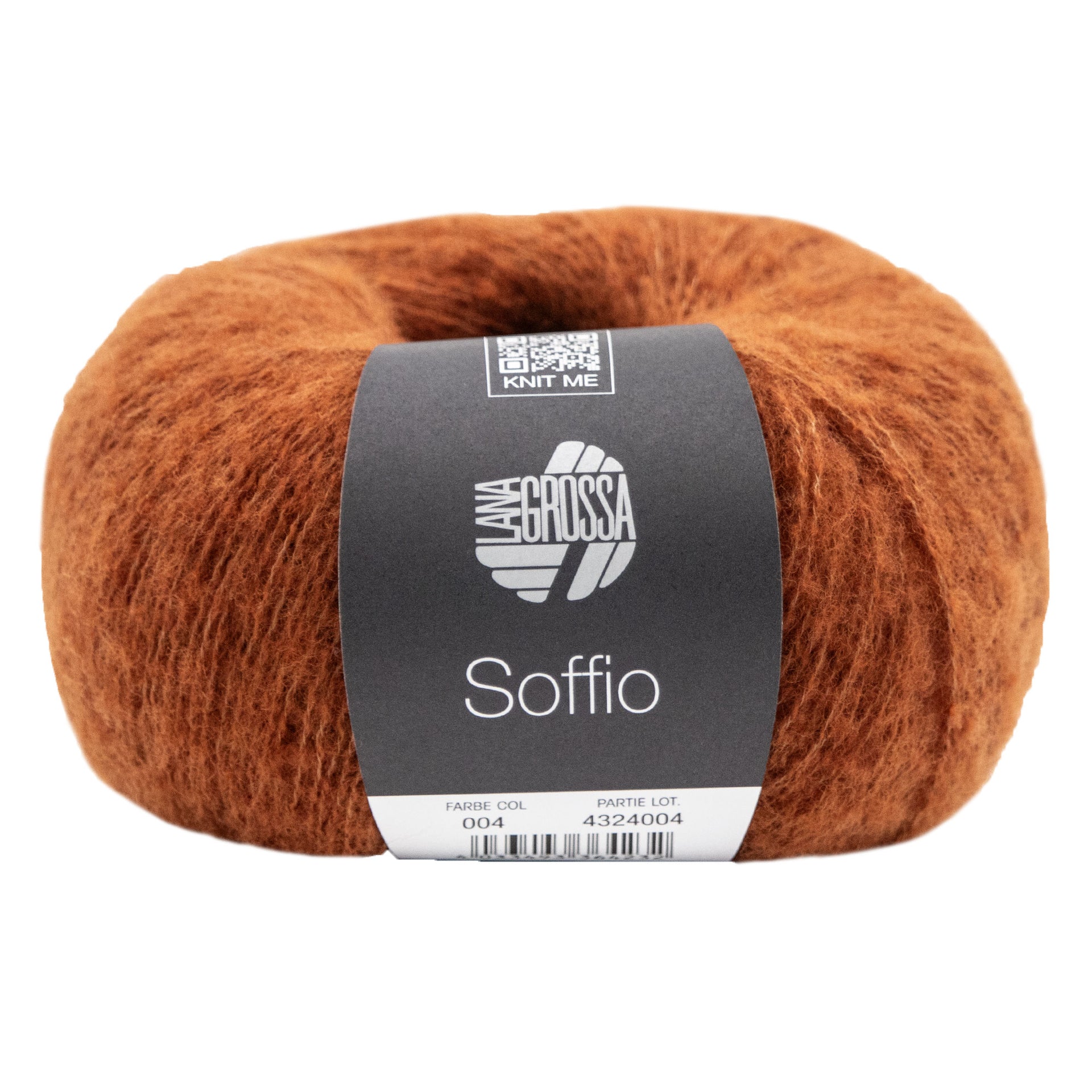 Lana Grossa Soffio Yarn - 04 Rust Brown
