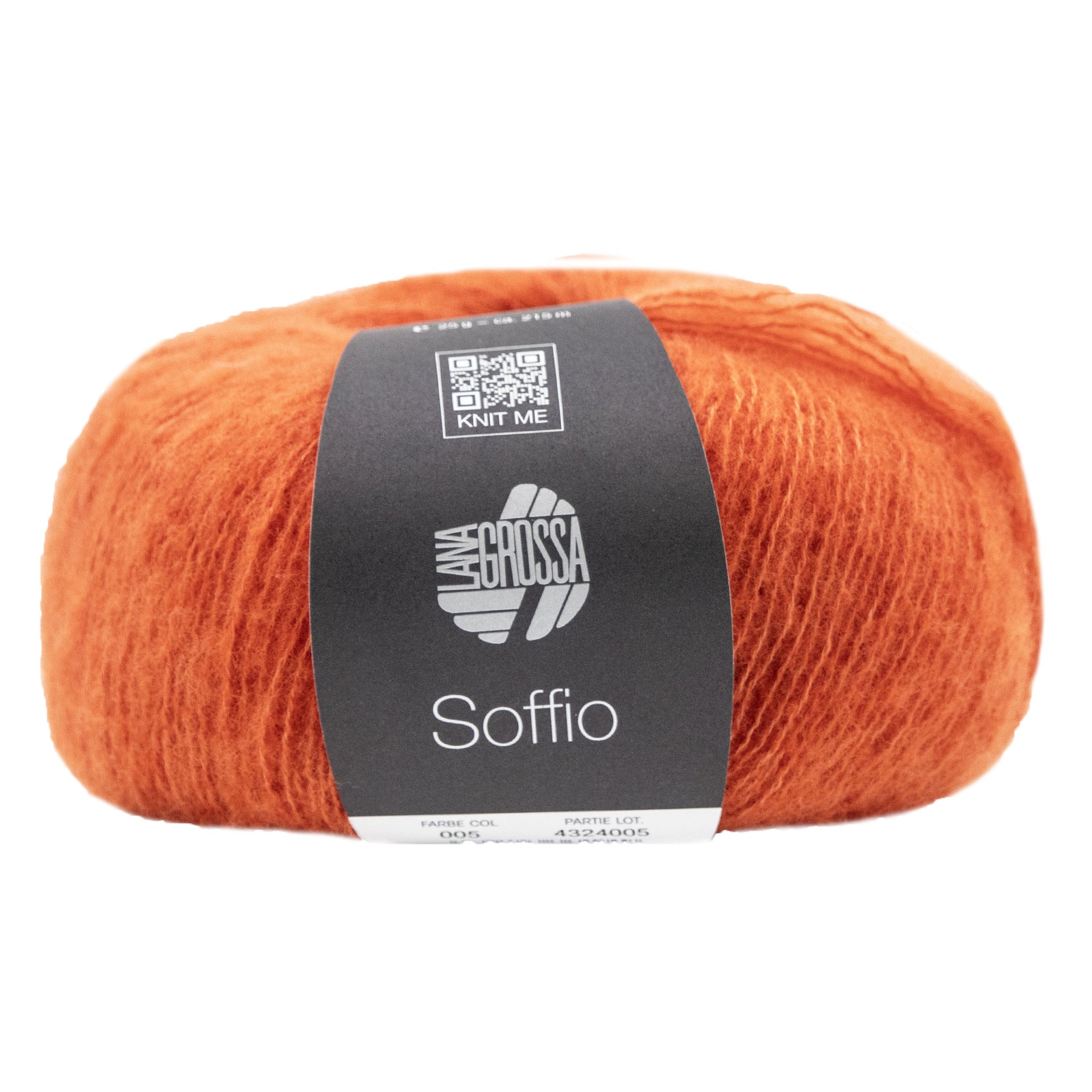 Lana Grossa Soffio Yarn - 05 Rust Orange
