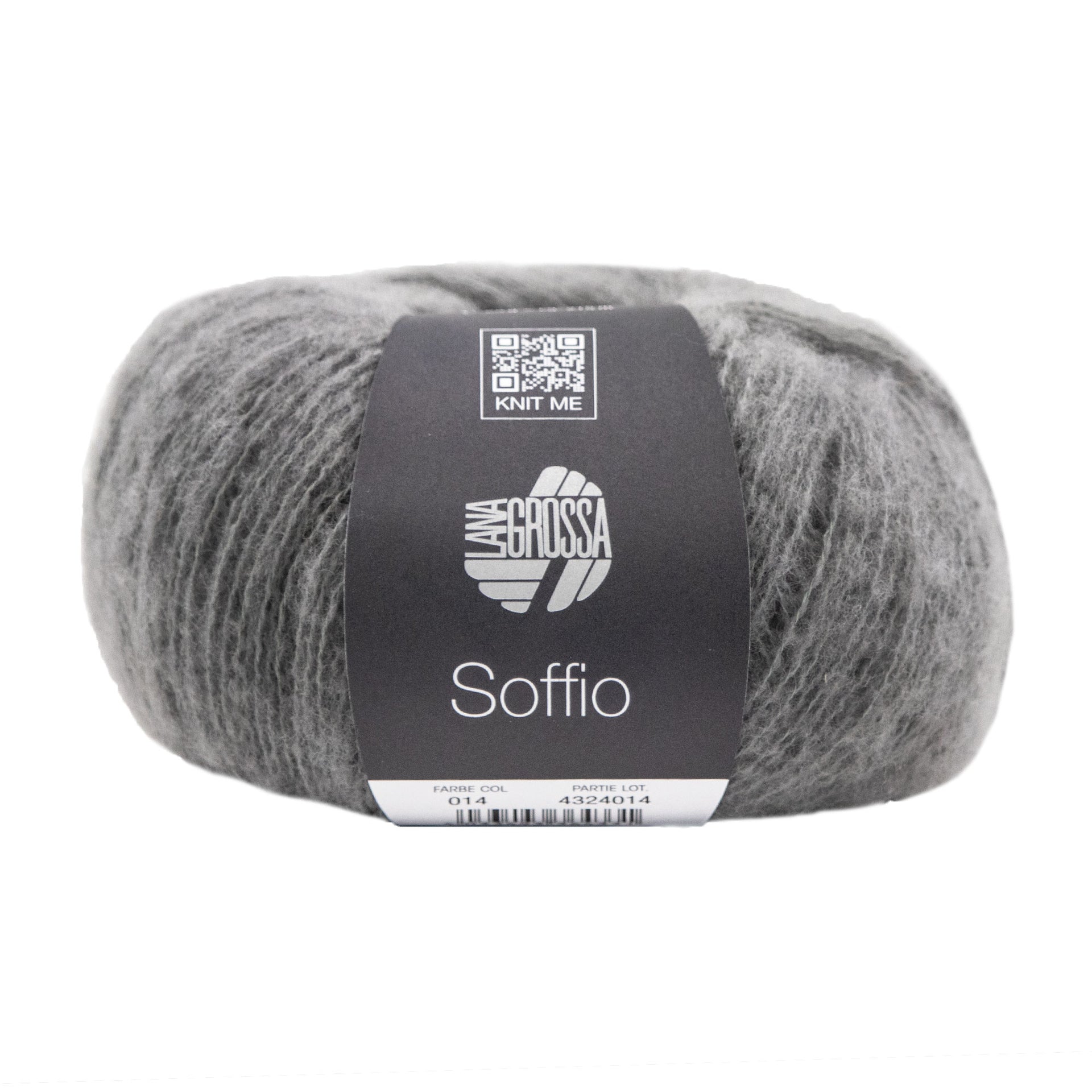Lana Grossa Soffio Yarn - 14 Dark Grey
