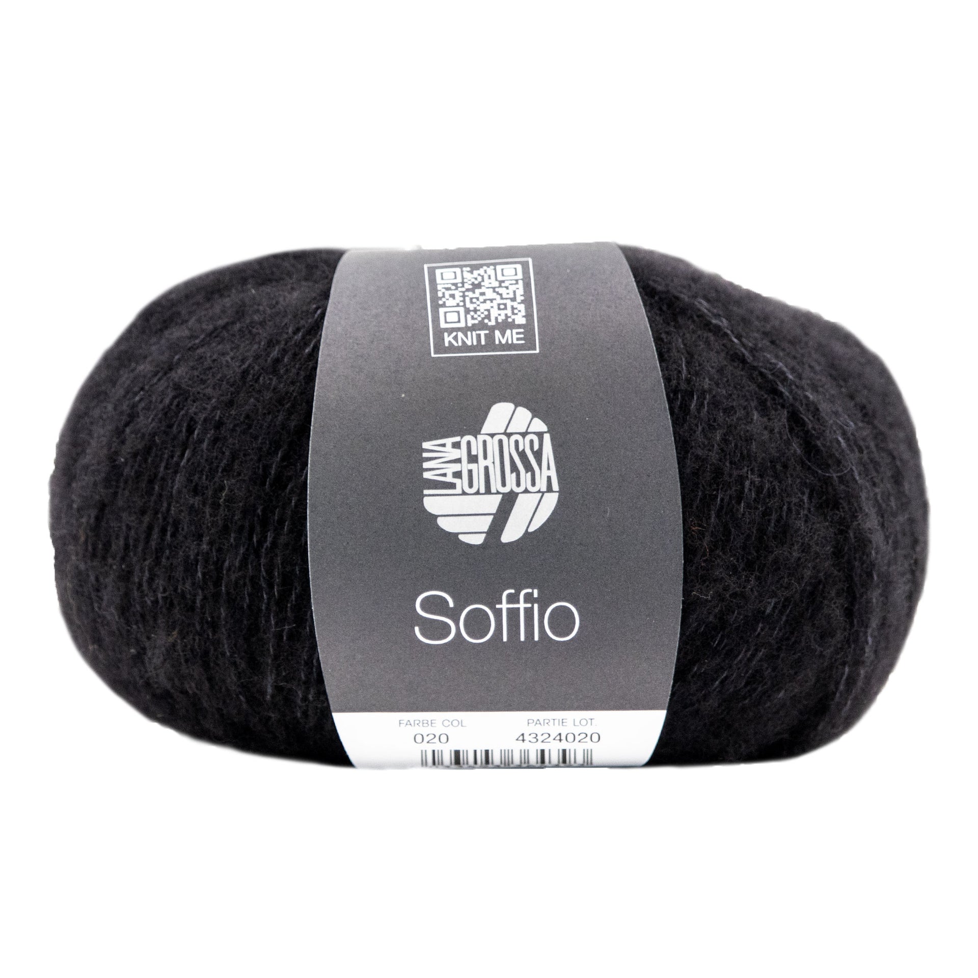 Lana Grossa Soffio Yarn - 20 Black
