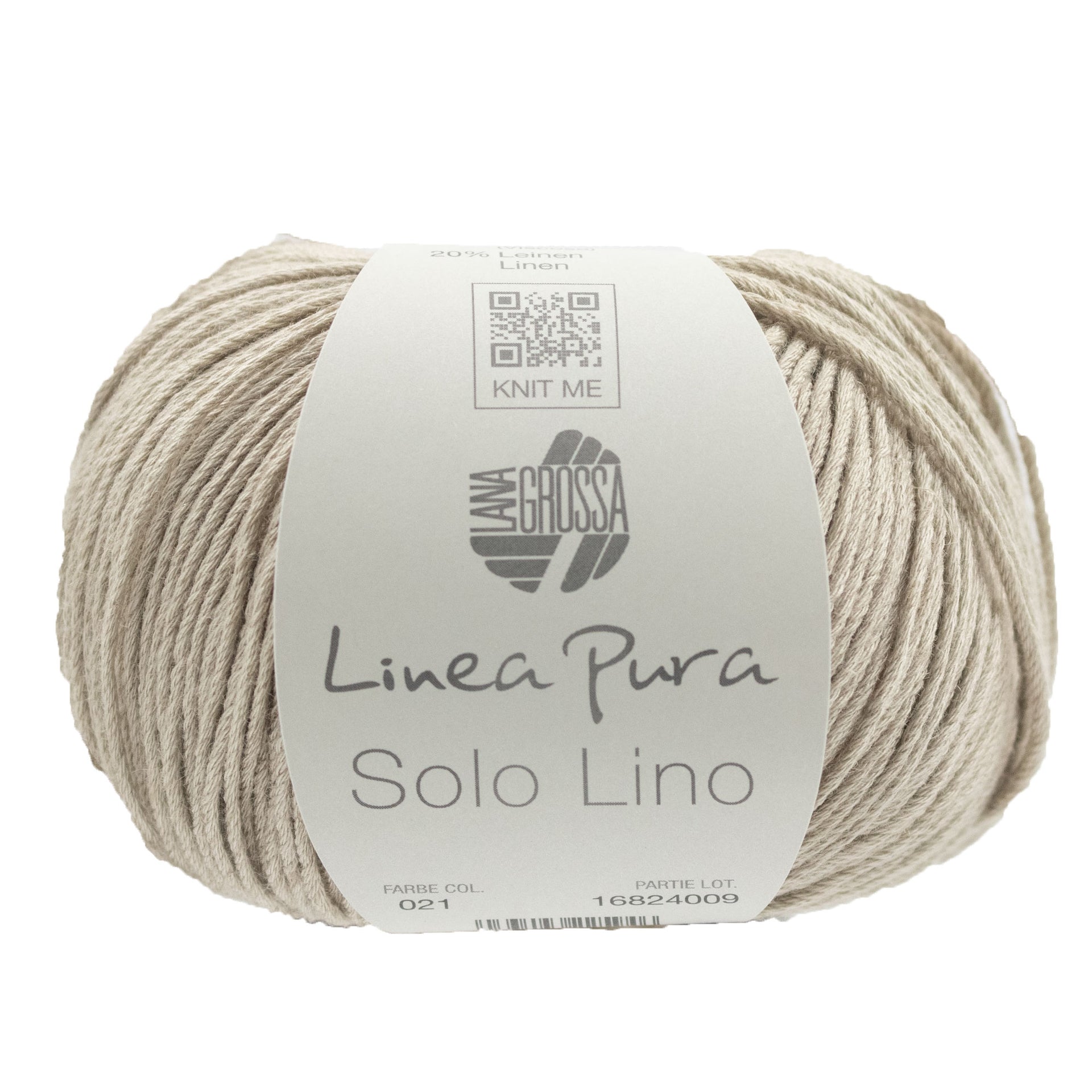 Lana Grossa Linea Pura Solo Lino Yarn - 021 Beige
