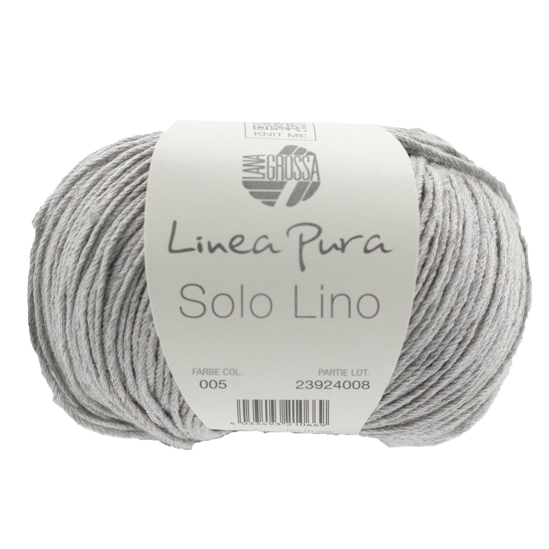 Lana Grossa Linea Pura Solo Lino Yarn - 05 Green-Grey
