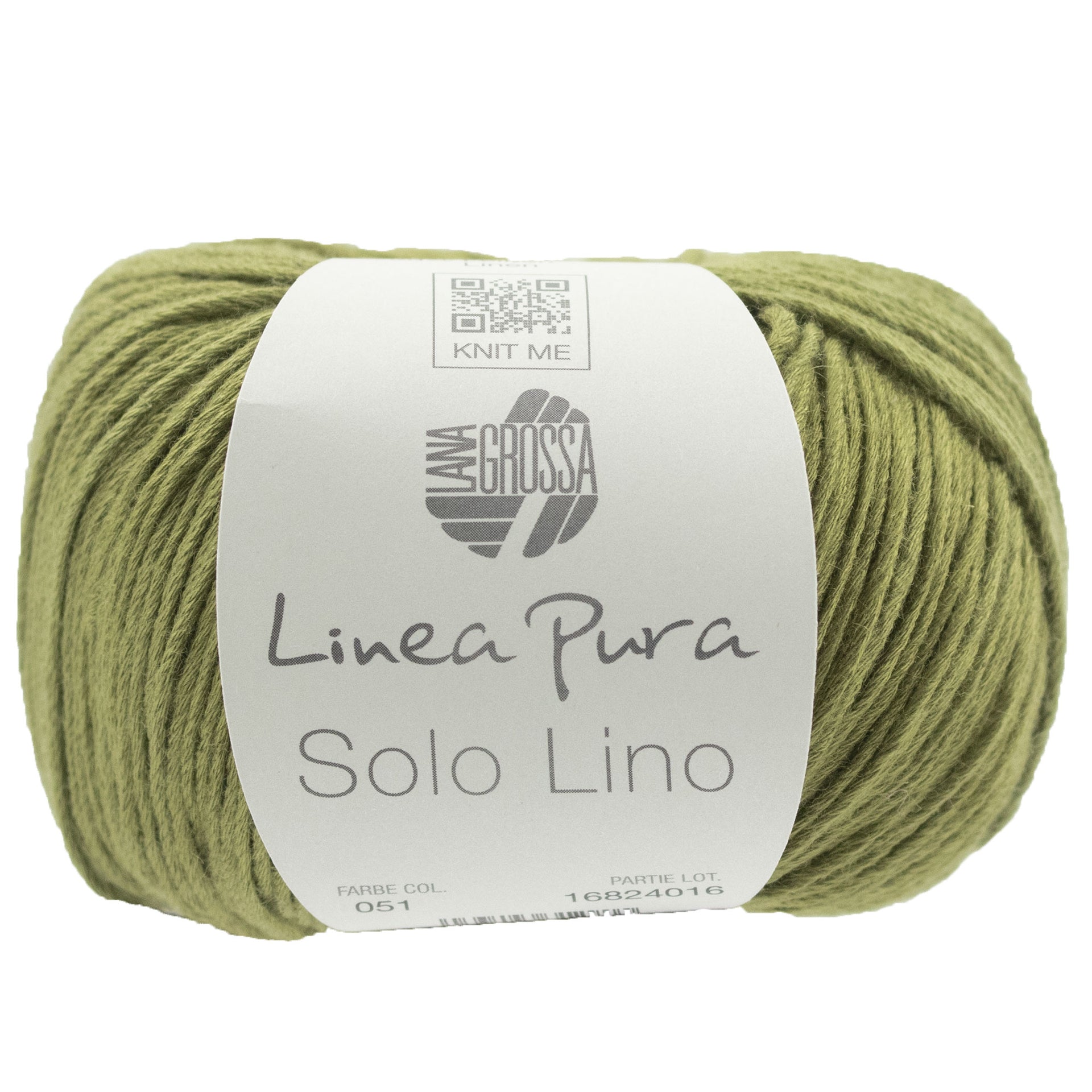 Lana Grossa Linea Pura Solo Lino Yarn - 051 Olive
