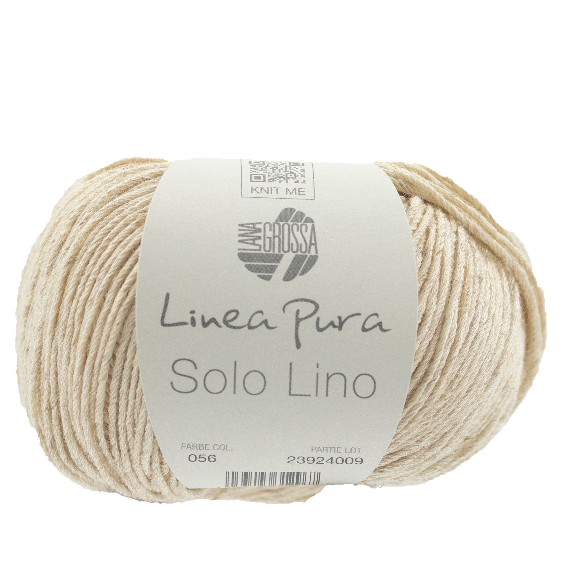 Lana Grossa Linea Pura Solo Lino Yarn - 056 Pearl White
