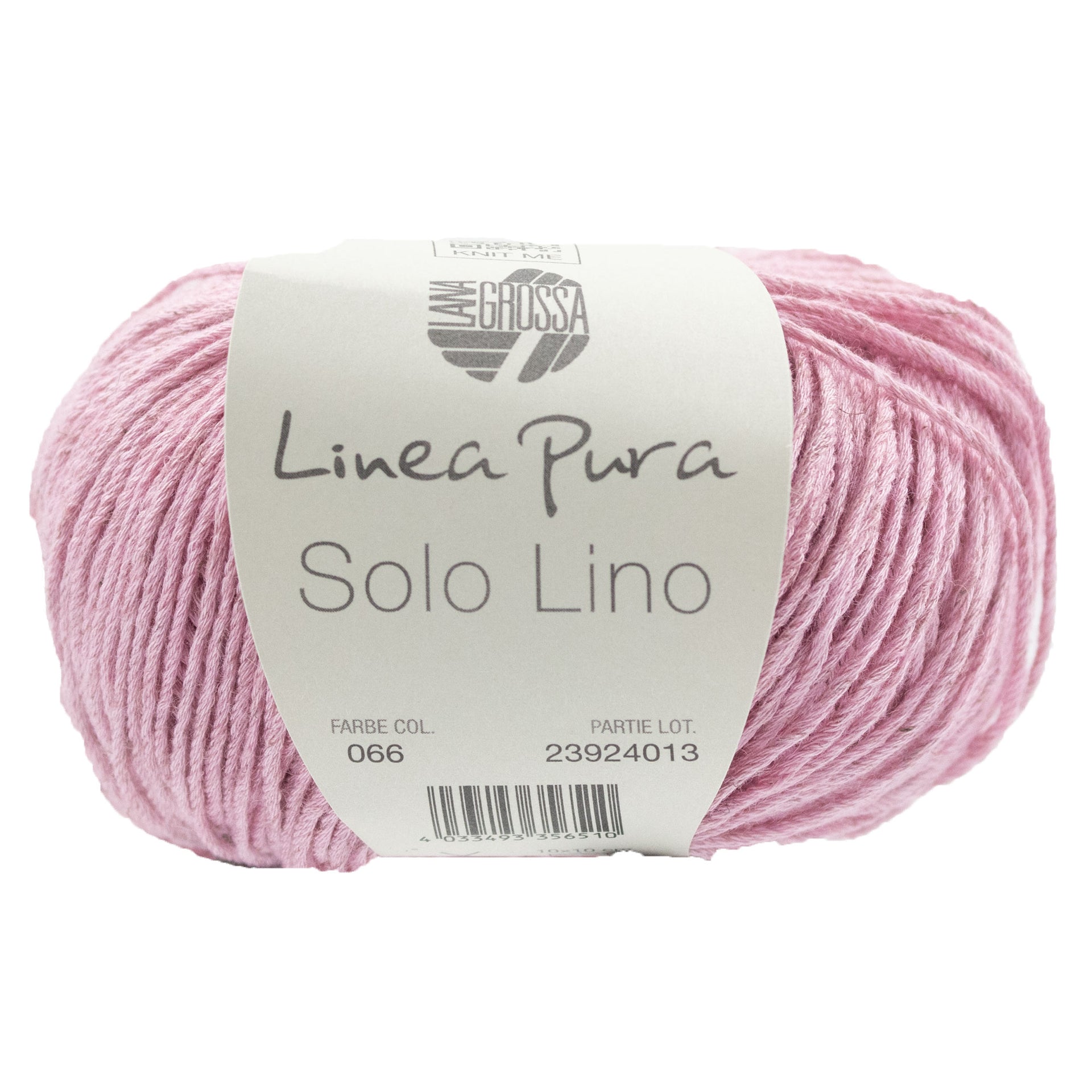 Lana Grossa Linea Pura Solo Lino Yarn - 066 Rose
