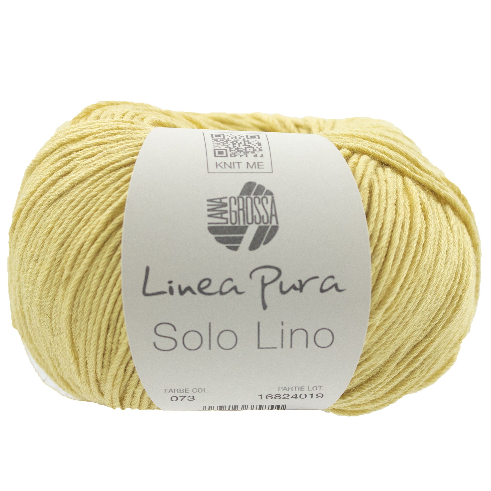 Lana Grossa Linea Pura Solo Lino Yarn - 073 Yellow
