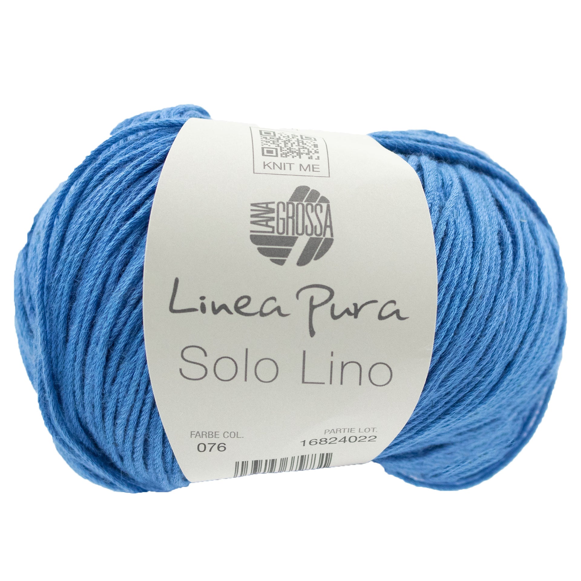 Lana Grossa Linea Pura Solo Lino Yarn - 076 Blue
