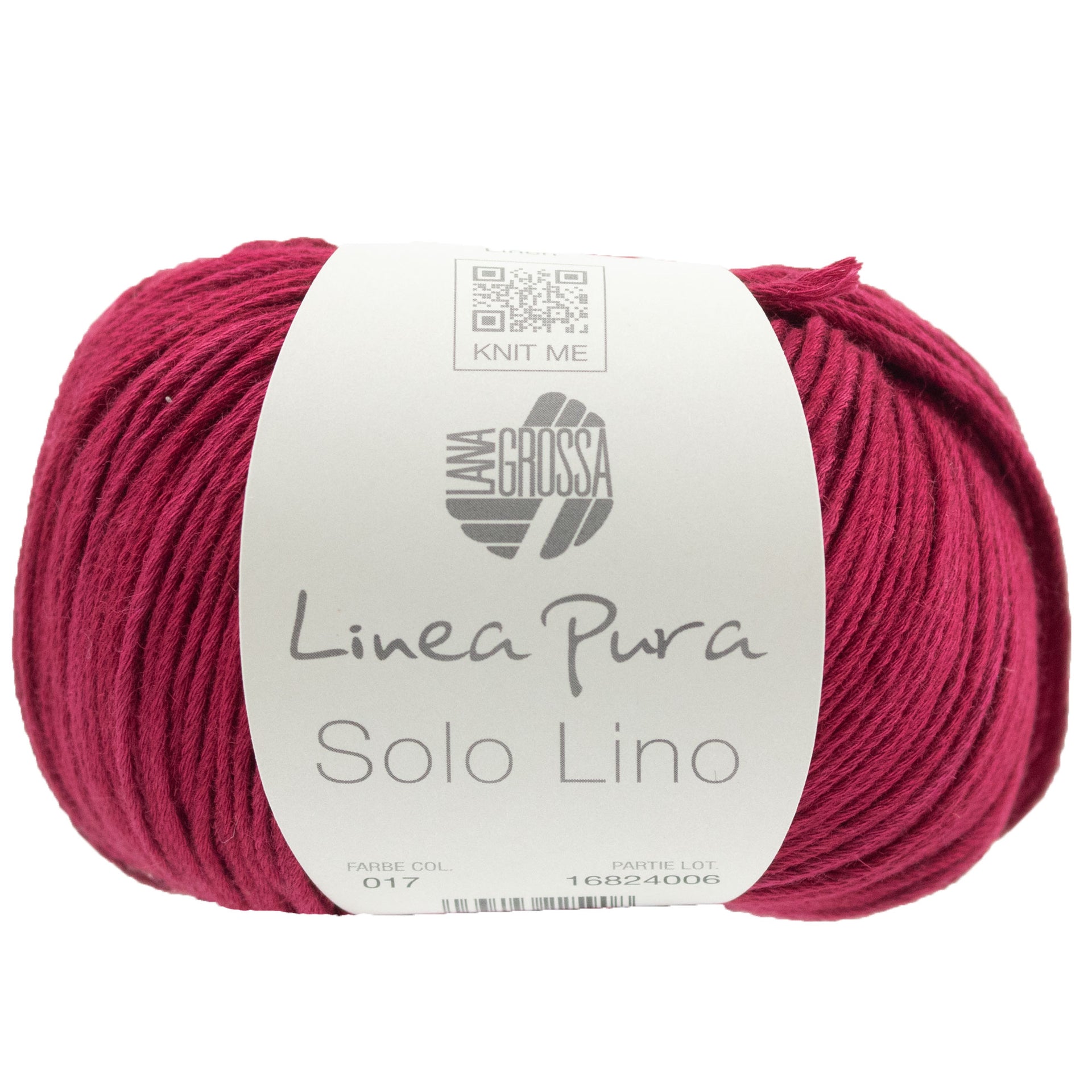 Lana Grossa Linea Pura Solo Lino Yarn - 17 Raspberry
