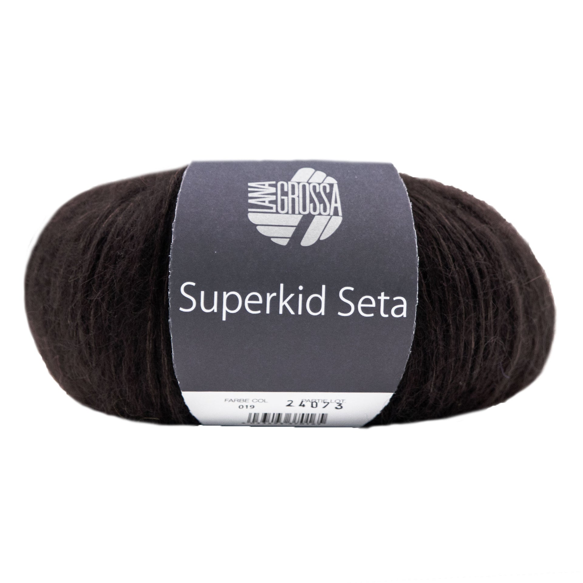 Lana Grossa Superkid Seta Yarn - 019 Black-Brown
