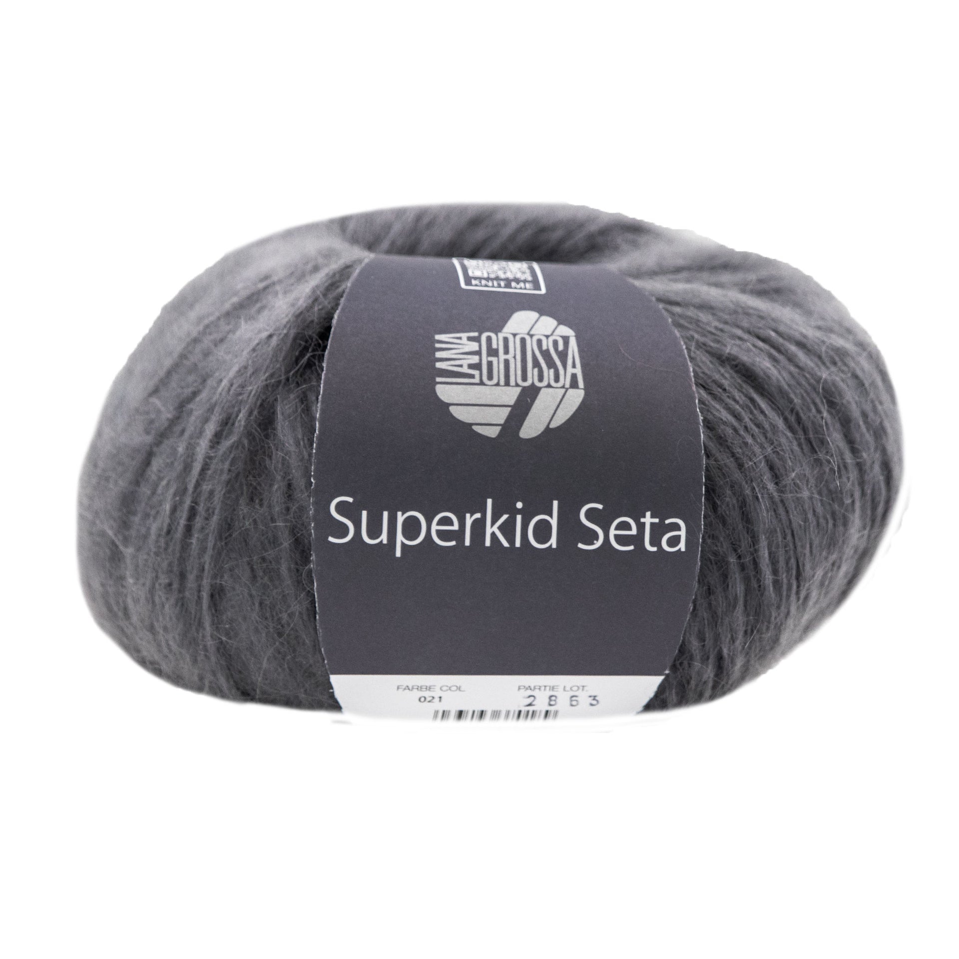 Lana Grossa Superkid Seta Yarn - 021 Dark Grey

