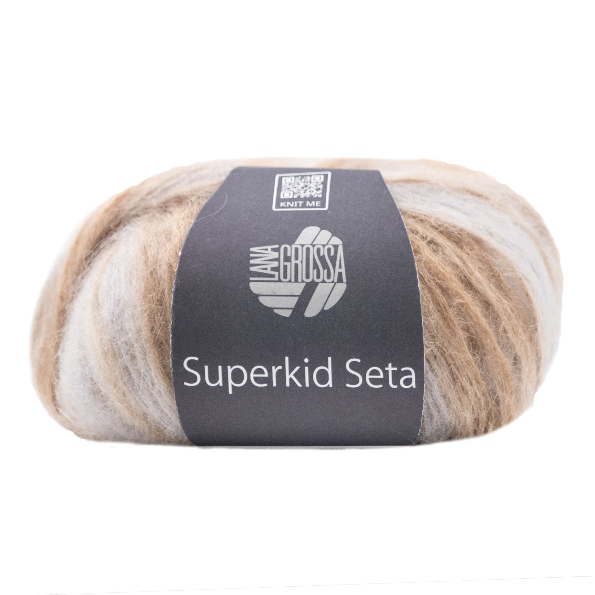 Lana Grossa Superkid Seta Yarn - 101 Creme/Beige/Silver
